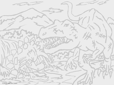 Coloring Pages of Allosaurus