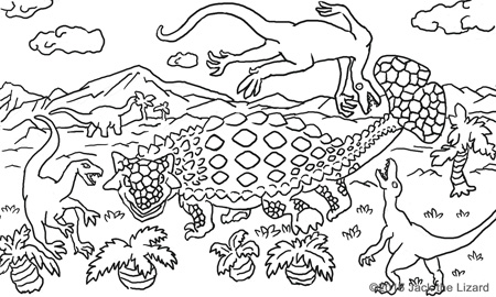 Coloring Pages of Ankylosaurus