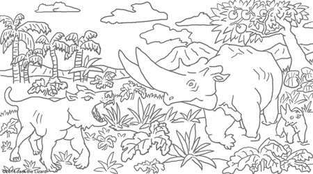Coloring Pages of Parasaurolophus