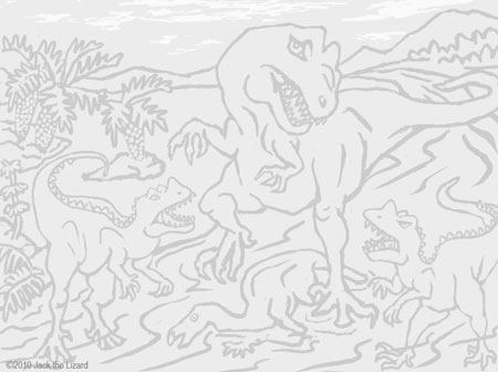 Coloring Pages of Ceratosaurus and Allosaurus