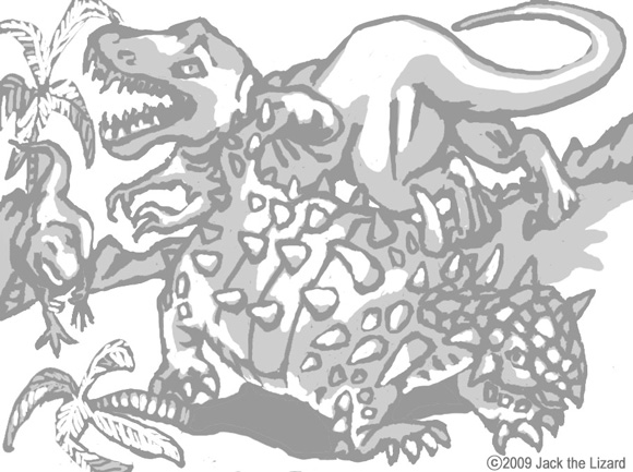 Coloring Pages of Euoplocephalus the Dinosaur