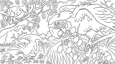 Coloring Pages of the Macaws