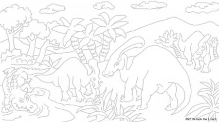 Coloring Pages of Parasaurolophus