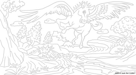 Coloring Pegasus