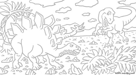 Coloring Pages of Stegosaurus