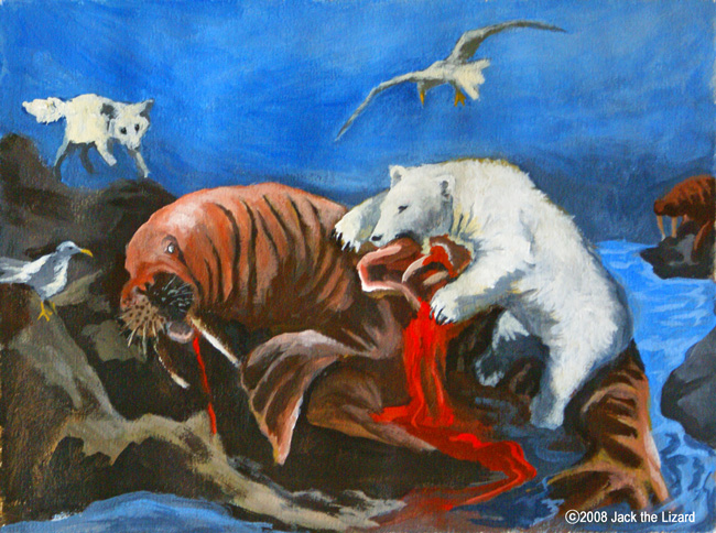 Polar Bear , Arctic Fox and Walrus