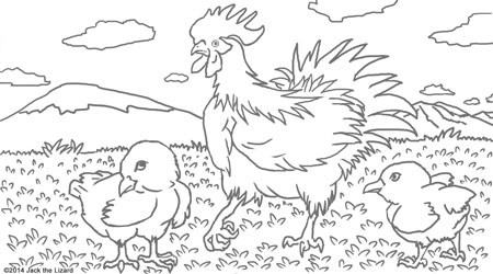 Coloring Pages of Chiken