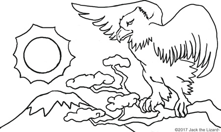 Coloring Pages of Hawk