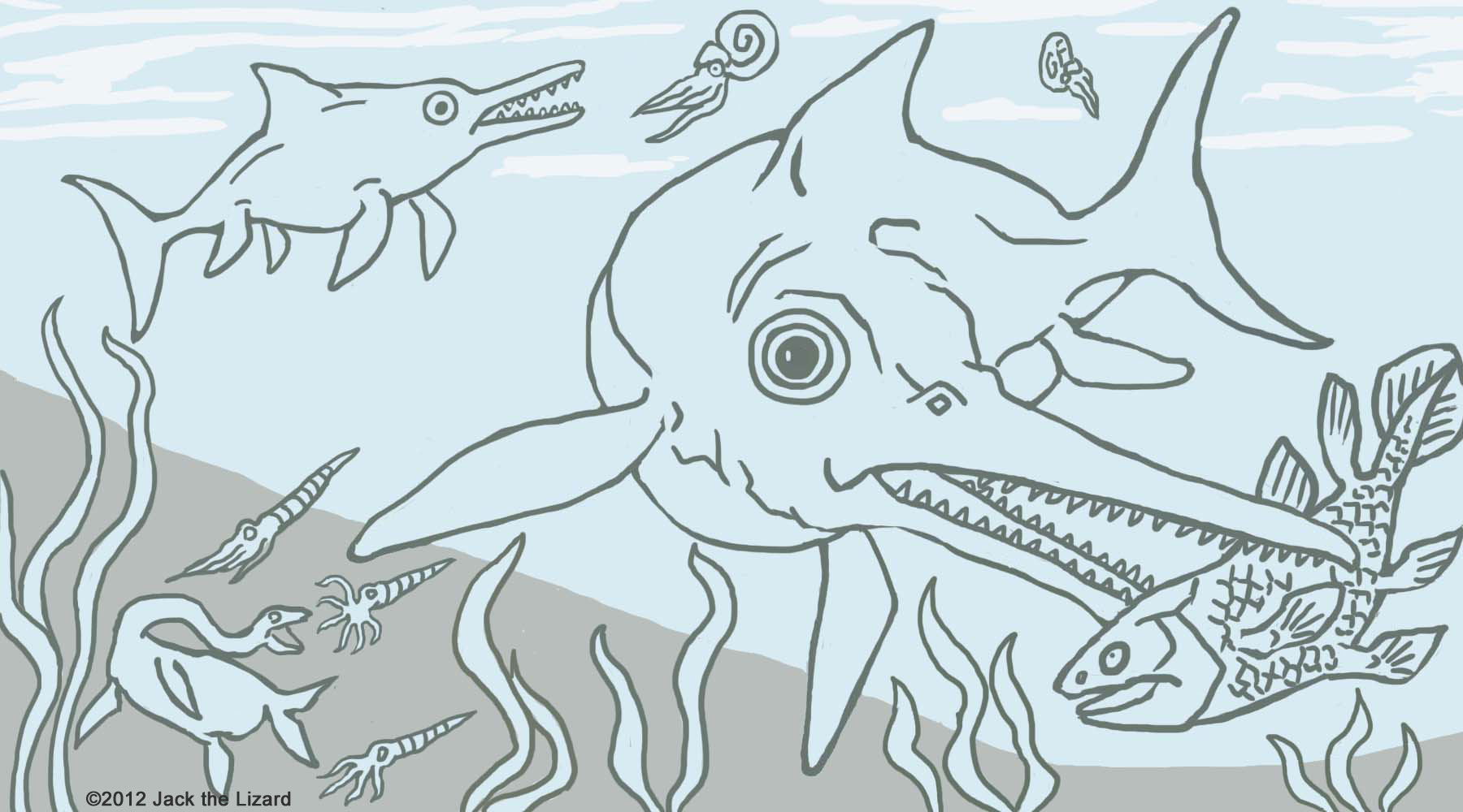 Coloring Pages of Ichthyosaurus