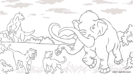 coloring pages of saber tooth tiger