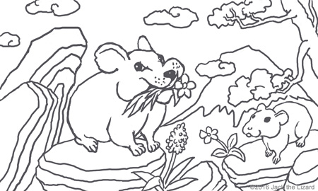 Coloring Pages of Pika