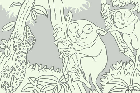 Coloring Pages of Tarsier