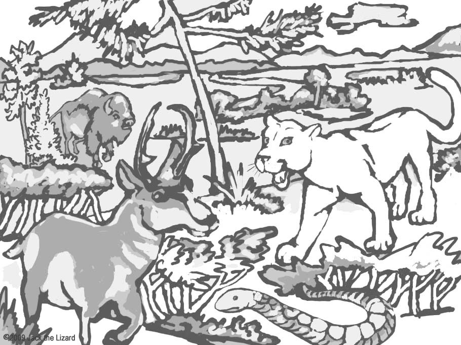 Coloring Pages of Yellowstone National Park
